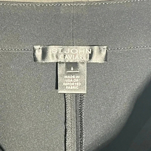 St. John Caviar‎ Pants Trousers Black Size 6 - Picture 4 of 5